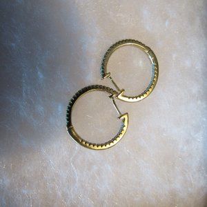 Turquoise hoop earrings